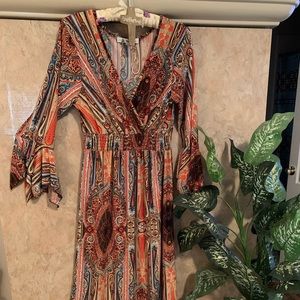 Paisley Patterned Maxi Dress